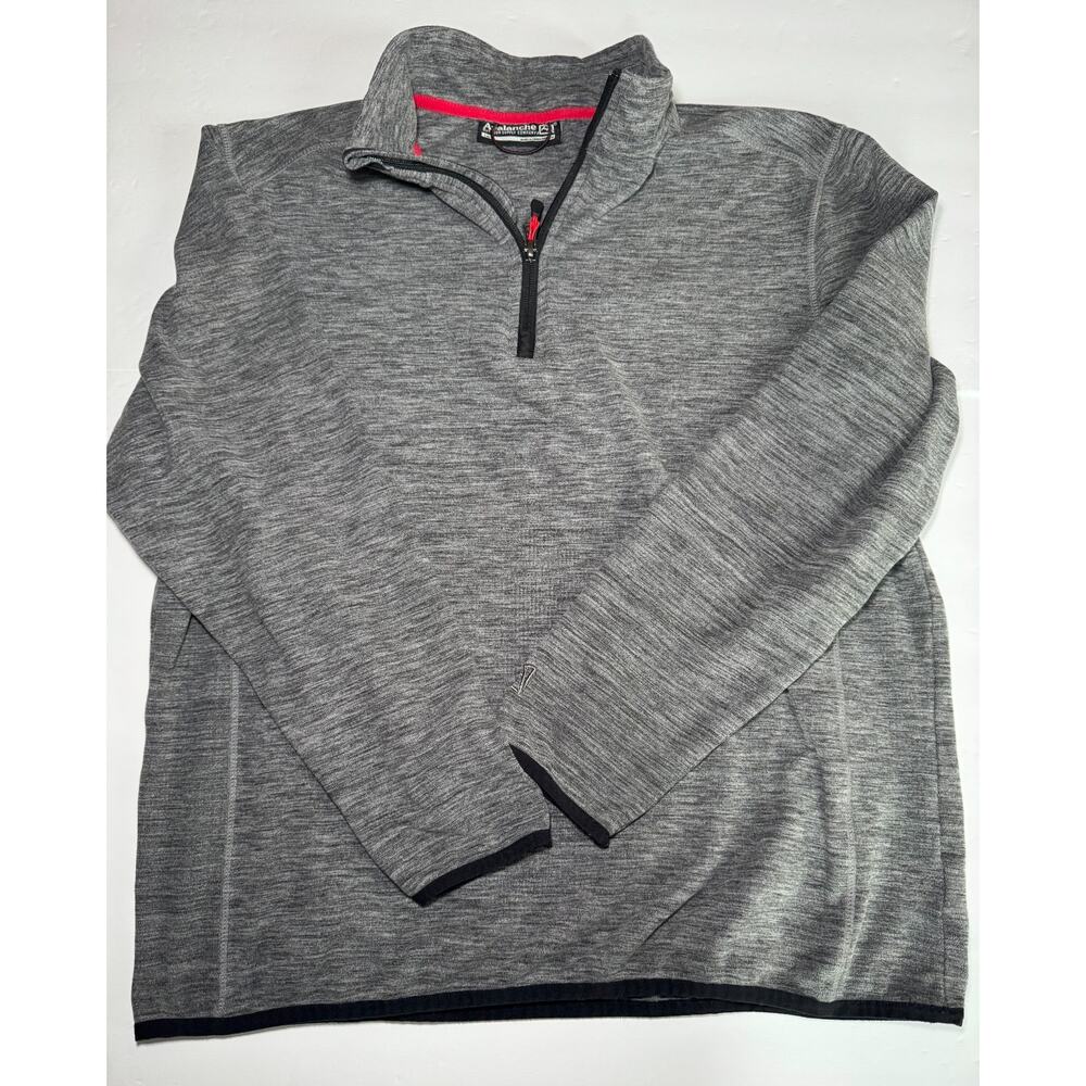 Avalanche Outdoor Supply Co Quarter Zip Pullover Mens Large Gray Performance